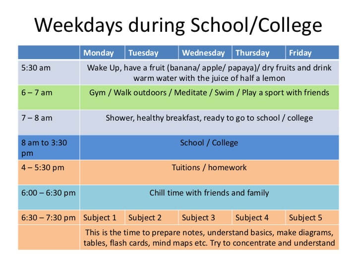 Study-Timetable-Template